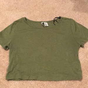 h&m basic crop top